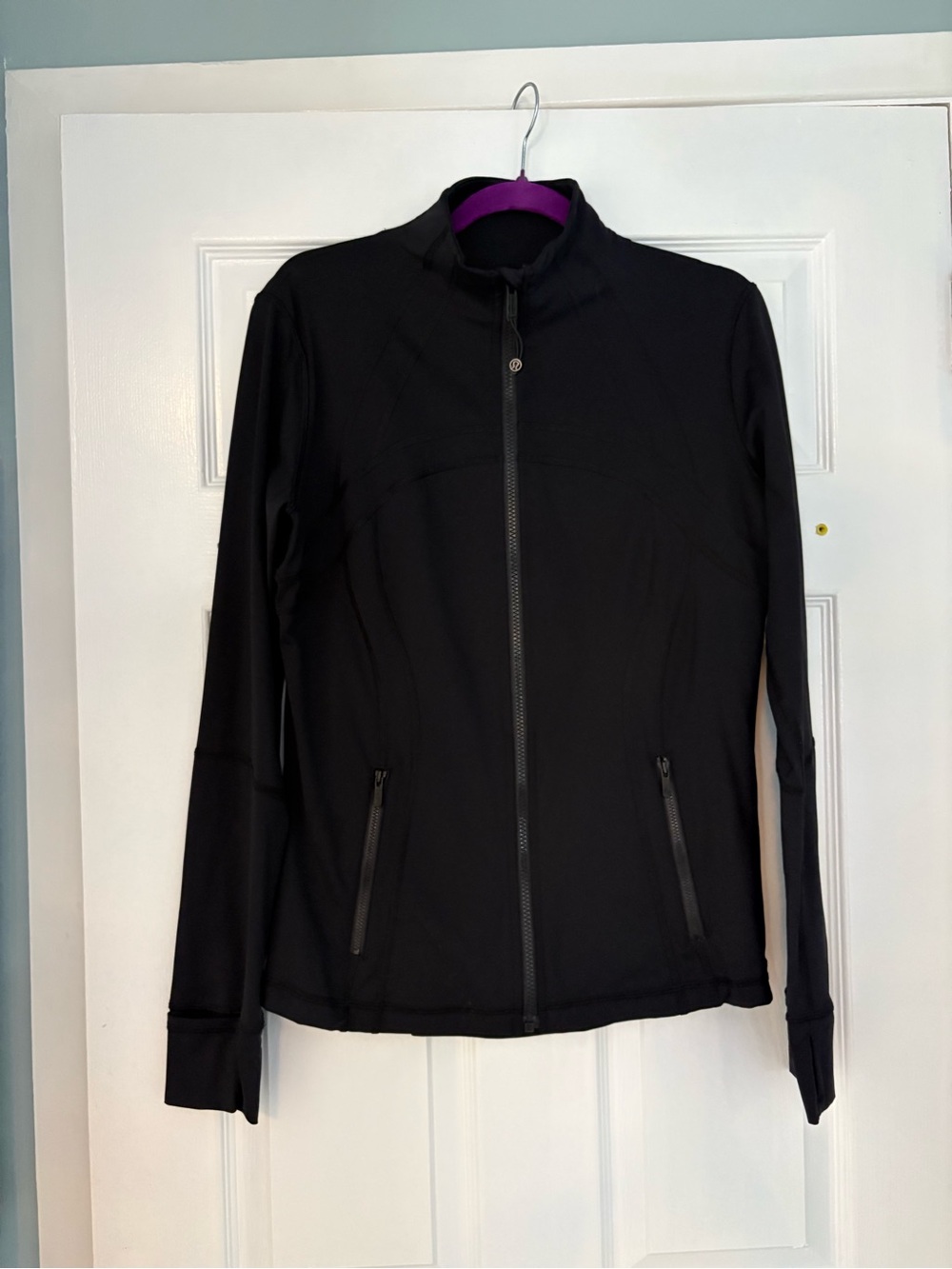 lululemon Define Jacket Luon Black Full Zip Thumbholes size 12